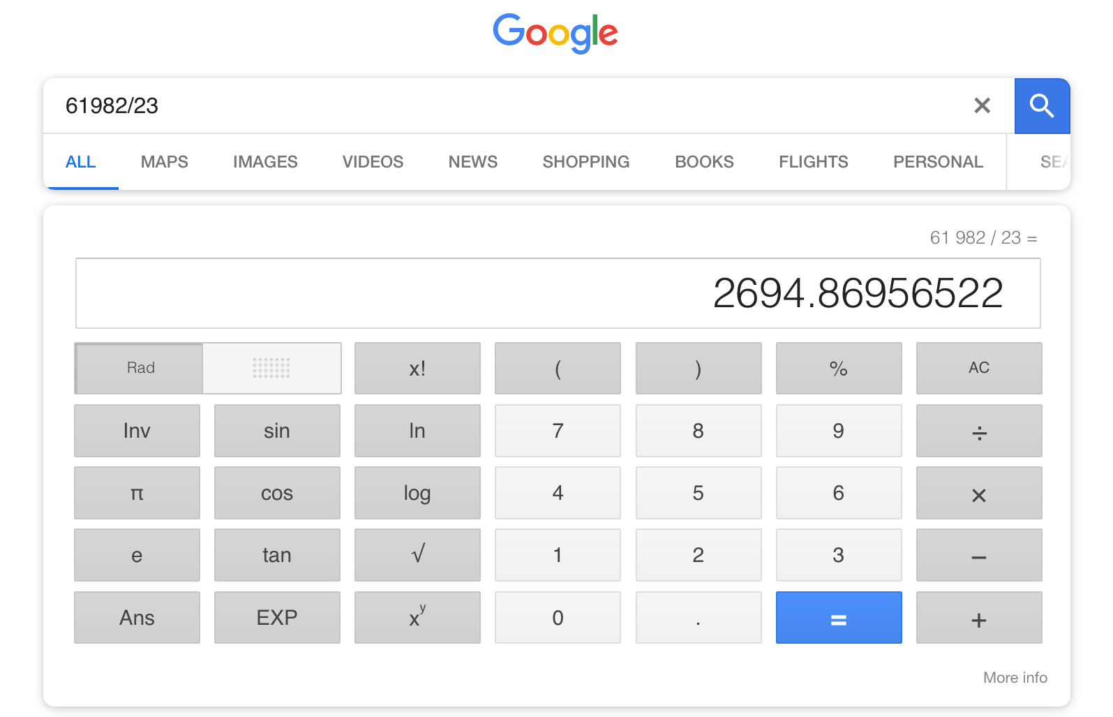 Solve each of the following division problems. a. 61,982 ÷ 23 = b. 803 ...