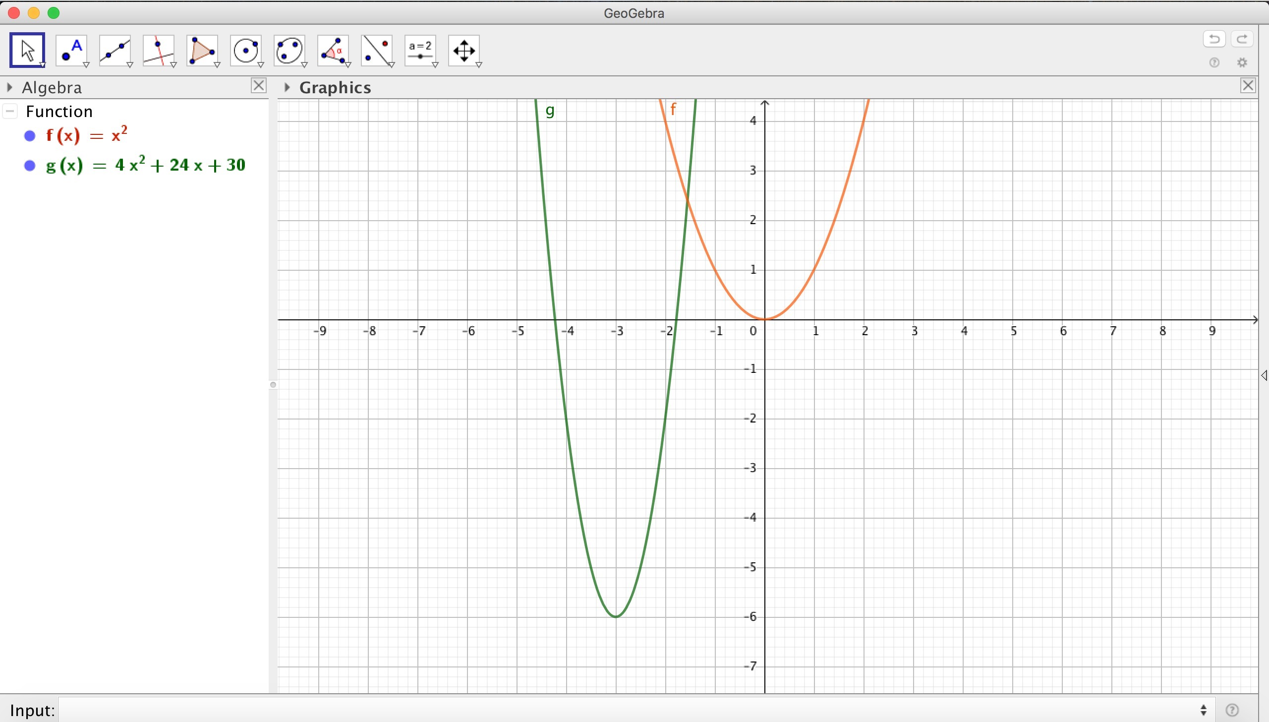 Which is one of the transformations applied to the graph of f(x) = x2 ...