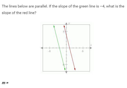The Lines Below Are Parallel If The Slope Of The Green Line Is 4