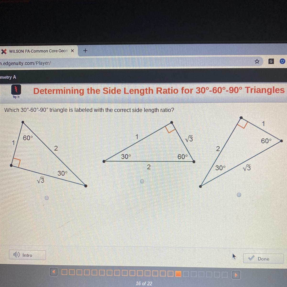 Which 30 60 90 Degree Triangle Is Labeled With The Correct Side Length Ratio