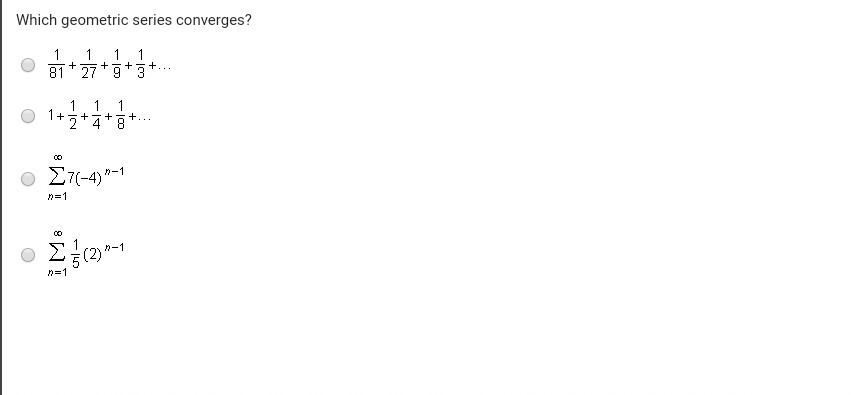 help-which-geometric-series-converges