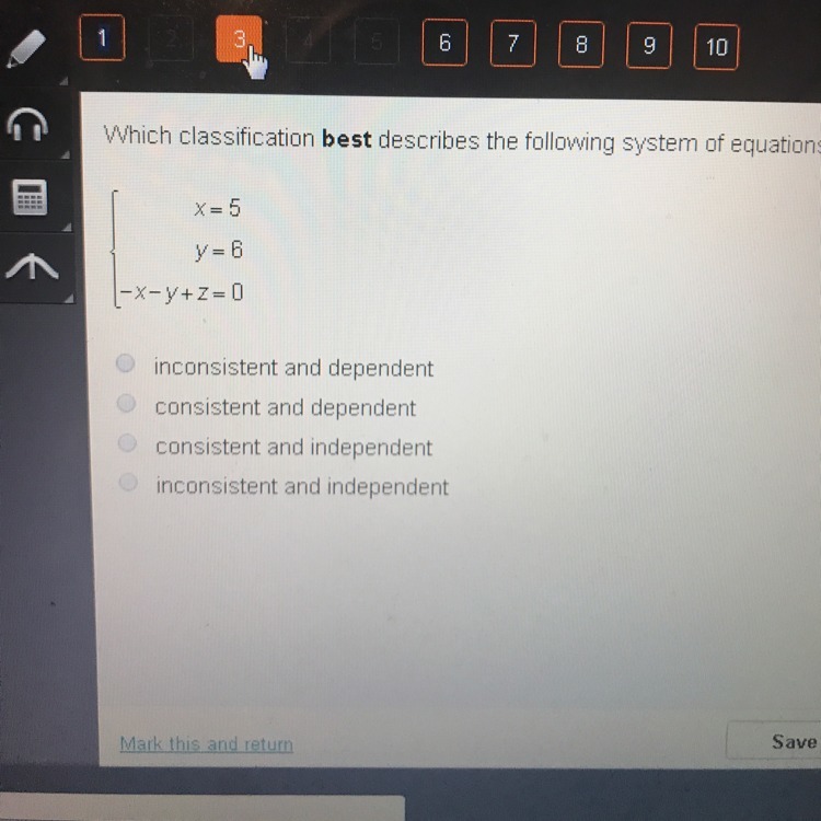 which-classification-best-describes-the-following-system-of-equations