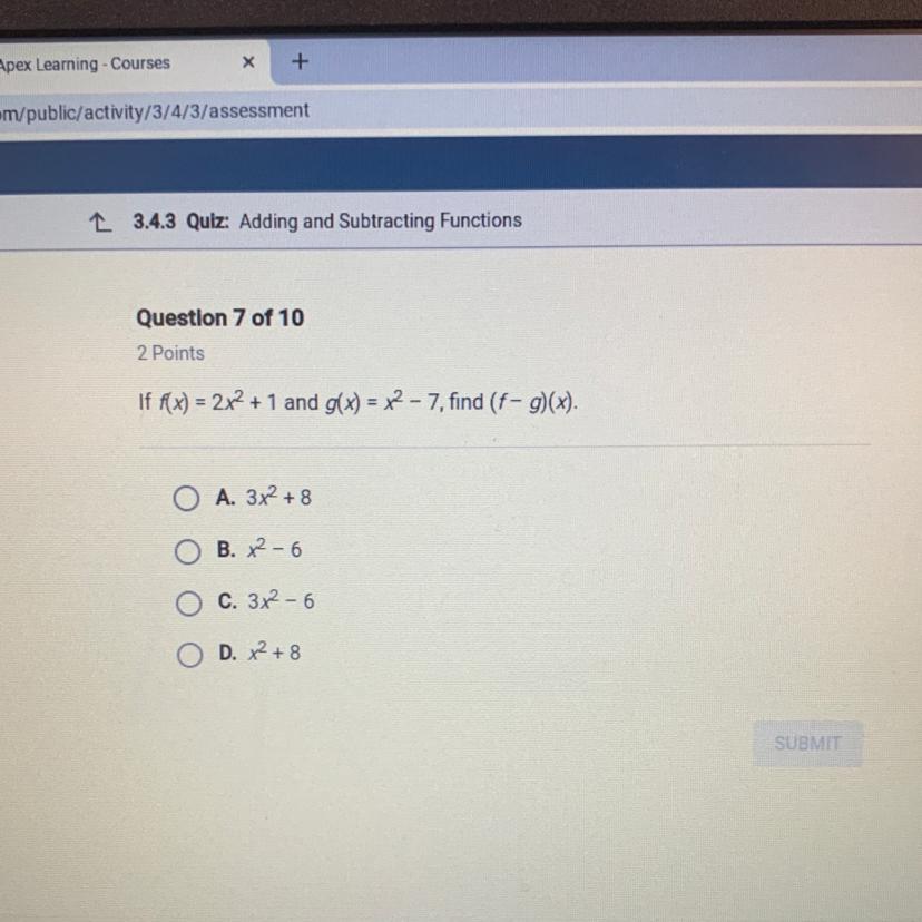 If F X 2x 2 1 1 And G X X 2 7 Find F G X