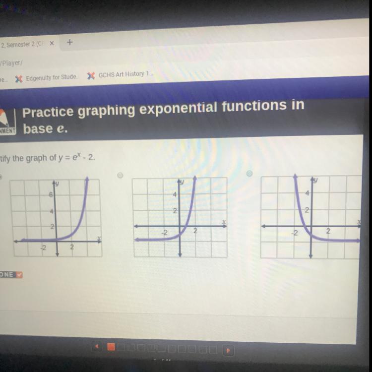 Identify The Graph Of Y E X 2