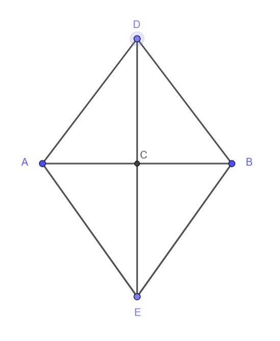 Charlene puts together two isosceles triangles so that they share a ...